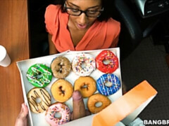 Leie, Grosser arsch, Grosser schwanz, Braunhaarige, Hundestellung, Masturbation, Dürr, Titten