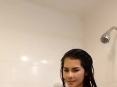 Азиатки, Красотки, Брюнетки, Женщины, Пальцем, Эксгибиционист, Белье, Сиськи