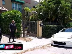 Aziatisch, Hondjeshouding, Kwartet, Hd, Interraciaal, Orgie, Feest, Tiener