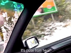 Euro amateur picked up and sucks cock