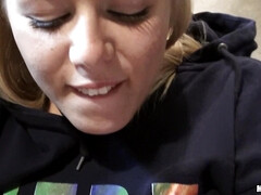 Enthousiasteling, Lieveling, Blond, Europees, Vriendin, Hardcore, Openbaar, Realiteit