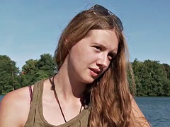 Любители, Красивые, Пальцем, На природе, Молоденькие