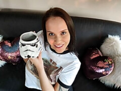 In den arsch, Grosser arsch, Grosser schwanz, Grosse titten, Braunhaarige, Hundestellung, Milf, Muschi