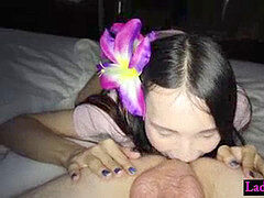 cute lil' ladyboy shemale swallowed a strangers big shaft