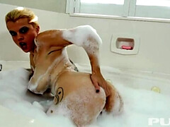 Anal, Blonde, Femelle, Hd, Piercing, Douche, Tatouage, Jouets