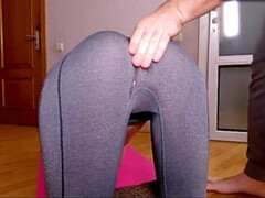 He couldn't resist my yoga pants and pumped my pussy full of cum!