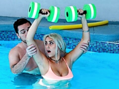 Crazy curvy blonde Indica Monroe getting fucked sideways