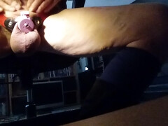 negative chastity pushes my penis glans far inside horny feeling wonderful