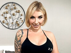 Inked hottie Ivy Lebelle opens her crack for a massive penis