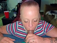 Grosser schwanz, Schwarz, Blasen, Betrug, Pummelig, Besamung, Deutsch, Ablutschen