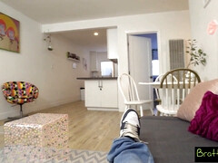 Blond, Pijpbeurt, Sperma in mond, Hd, Interraciaal, Gezichtspunt, Geschoren, Tieten likken