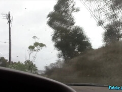 Amateur, Chica, Playa, Coche, Latina, Dinero, Al aire libre, Pov