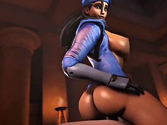 ana amari from overwatch gets pussy hammered compilation