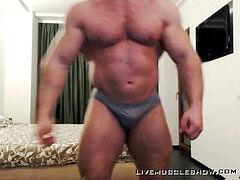 Ultra ample powerful Alpha Muscle Daddy Body Builder ripples and