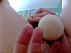 Lubed, fingered then magic wand - milf squirts on the lens!