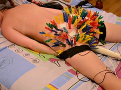 100 clothespins attach buttocks get her unusual pleasure
