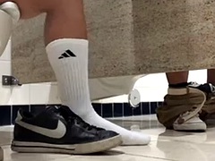 SUCKING COCK UNDER A SHOPPING CENTER BATHROOM