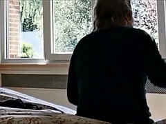 素人, ベッドルーム, フランス人, 毛深い, 下着, 淫乱熟女, オッパイの, 妻