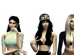 Grote lul, Zwart, Gevangen, Bedriegen, Lesbisch, Voorbinddildo, Trio