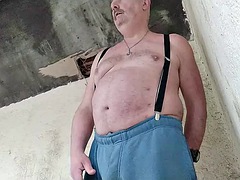 Gorda, Verga grande, Pies, Gay, Pajear, Masturbación, Al aire libre, Solo