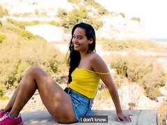Chica, Mamada, Morena, Sexo duro, Al aire libre