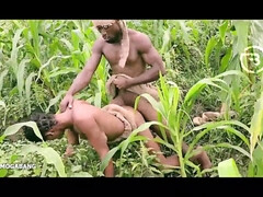 Amaka the village hoe visited Okoro in the farm for swift deep-throat job