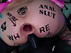 Anaal, Grote mammen, Seksspeelgoed, Dubbele penetratie, Vuisten, Gapende, Gezichtspunt, Tieten likken