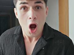 Sucer une bite, Brunette brune, Européenne, Poilue, Hard, Séduite, Rasée, Douche