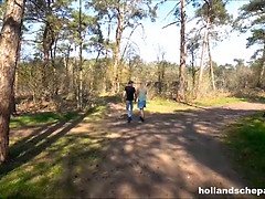 In den arsch, Arsch, Blondine, Vollbusig, Niederländisch, Im freien, Öffentlich, Muschi