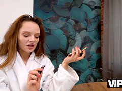 Watch these two kinky Russian girls share one lucky dude and give him the best rimming experience ever!