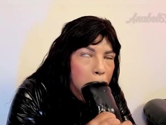 Anabel693 Sloppy Deep Throat & Mouth Cum Explosion with Huge 20 Inch Toy