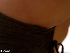 デカチン, フェラチオ, 茶髪の, カップル, Hd, キス, 天然, 小柄