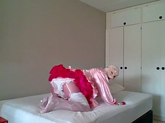 Leie, Crossdresser, Schwul, Handjob, Lingerie, Masturbation, Netzkamera