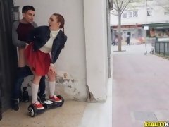 Arsch, Blasen, Hundestellung, Behaart, Rotschopf, Schulmädchen, Jungendliche (18+), Titten