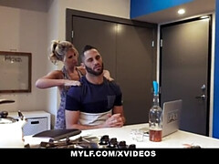 MYLF - Big Dick Stepson Cums All Over Hot Cougar Stepmom (Prestyn Lee)