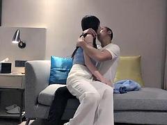 A beautiful girl in blue dress was having sex late at night in the Wolf Warrior Operation
