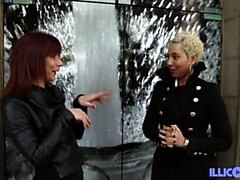 素人, デカ尻, ブロンド, 黒人, フランス人, 異人種間, 下着, ヤリマン