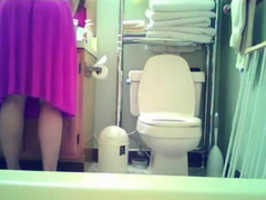 Nice teen spied in toilet