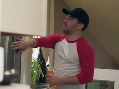 Grote mammen, Bruinharig, Hondjeshouding, Sperma in gezicht, Hd, Moeder die ik wil neuken, Moeder, Rijden