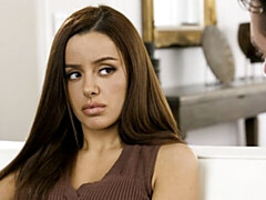 18, お尻, フェラチオ, 茶髪の, バック, ガリガリ, ティーン, オッパイの