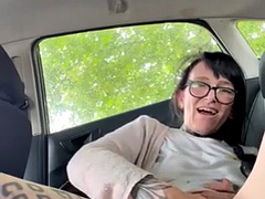 Leie, Auto, Niederländisch, Fingern, Hardcore, Masturbation, Milf, Solo