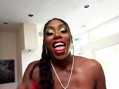 Enthousiasteling, Kont, Grote kont, Grote mammen, Zwart, Rondborstig, Zwart, Tieten likken