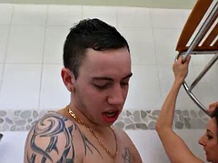In den arsch, Blasen, Hardcore, Lecken, Lingerie, Reif, Milf, Dusche