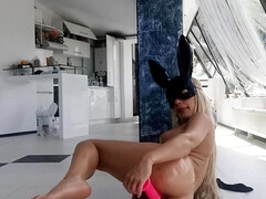 デカパイ, ブロンド, 指いじり, Hd, ロシア人, 一人, おもちゃ