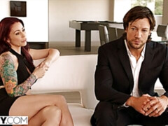 Enthousiasteling, Anaal, Grote lul, Pijpbeurt, Hondjeshouding, Hardcore, Hakken, Roodharige vrouw