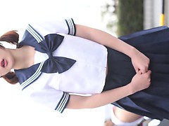 Amateur, Asiático, Hd, Japonés, Al aire libre, Público, Uniforme