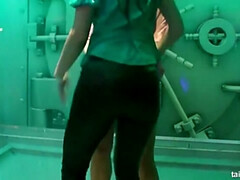 デカパイ, ブロンド, 茶髪の, 着衣女と全裸男, 人形, グループ, Hd, 異人種間