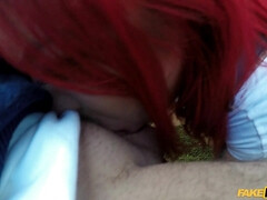 素人, デカチン, イマラチオ, バック, ハードコア, お金, アウトドア, 赤毛