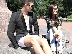 Grosser schwanz, Braunhaarige, Spermaladung, Europäisch, Brille, Muschi, Jungendliche (18+), Titten