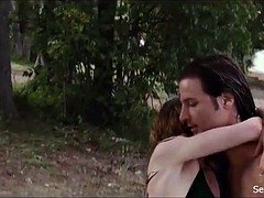 Bruinharig, Beroemdheid, Buiten, Tieten likken